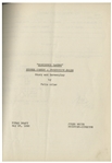 Moe Howard's 25pp. Script Dated May 1950 for The Stooges Film ''Don't Throw That Knife'', Working Title ''Noncensus Takers'' -- With Extra Page of Script Revisions & Call Sheet -- Very Good Plus